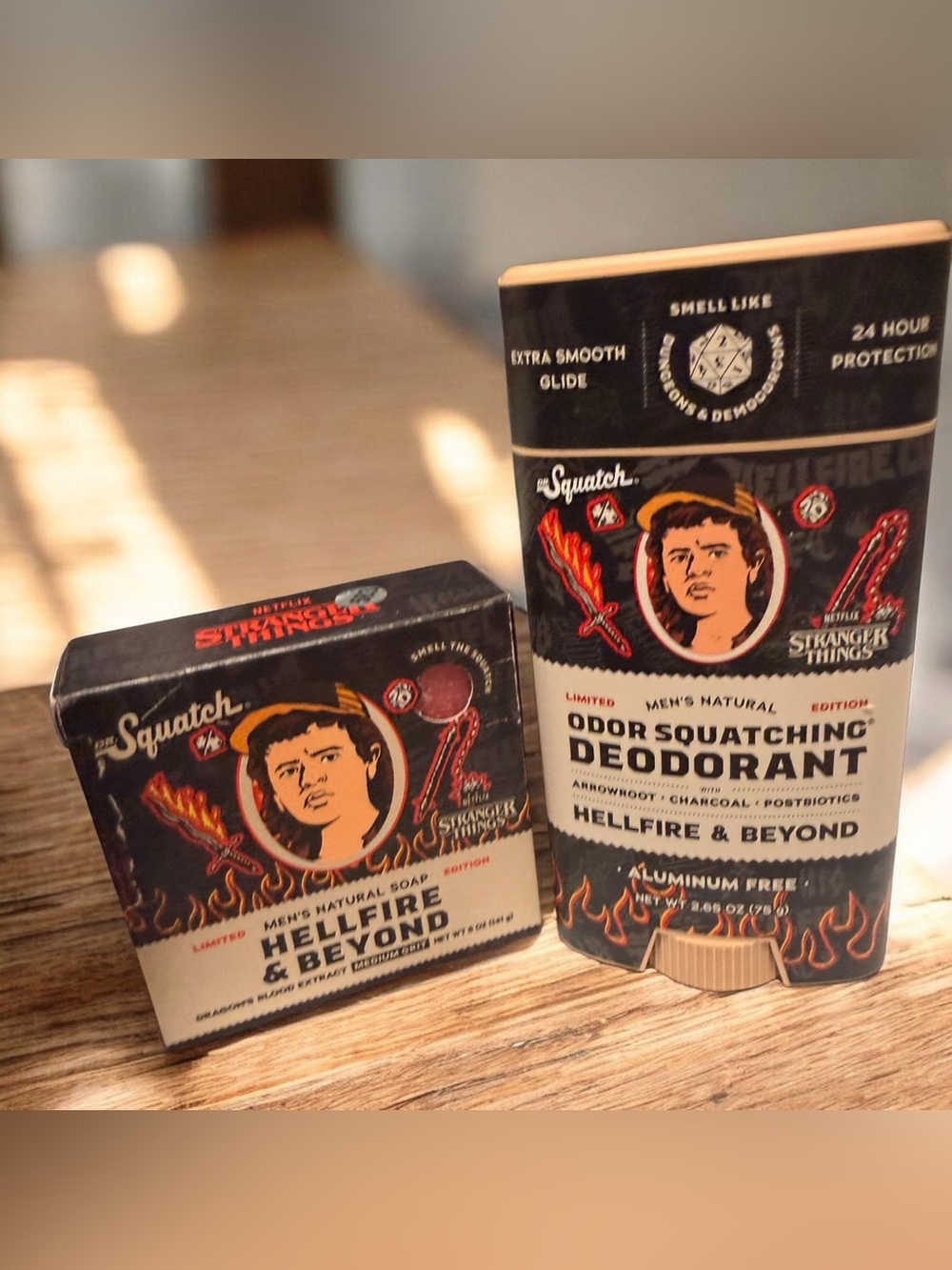 Dr Squatch Hellfire & Beyond Deodorant & Soap Stanger Things Limited Edition New